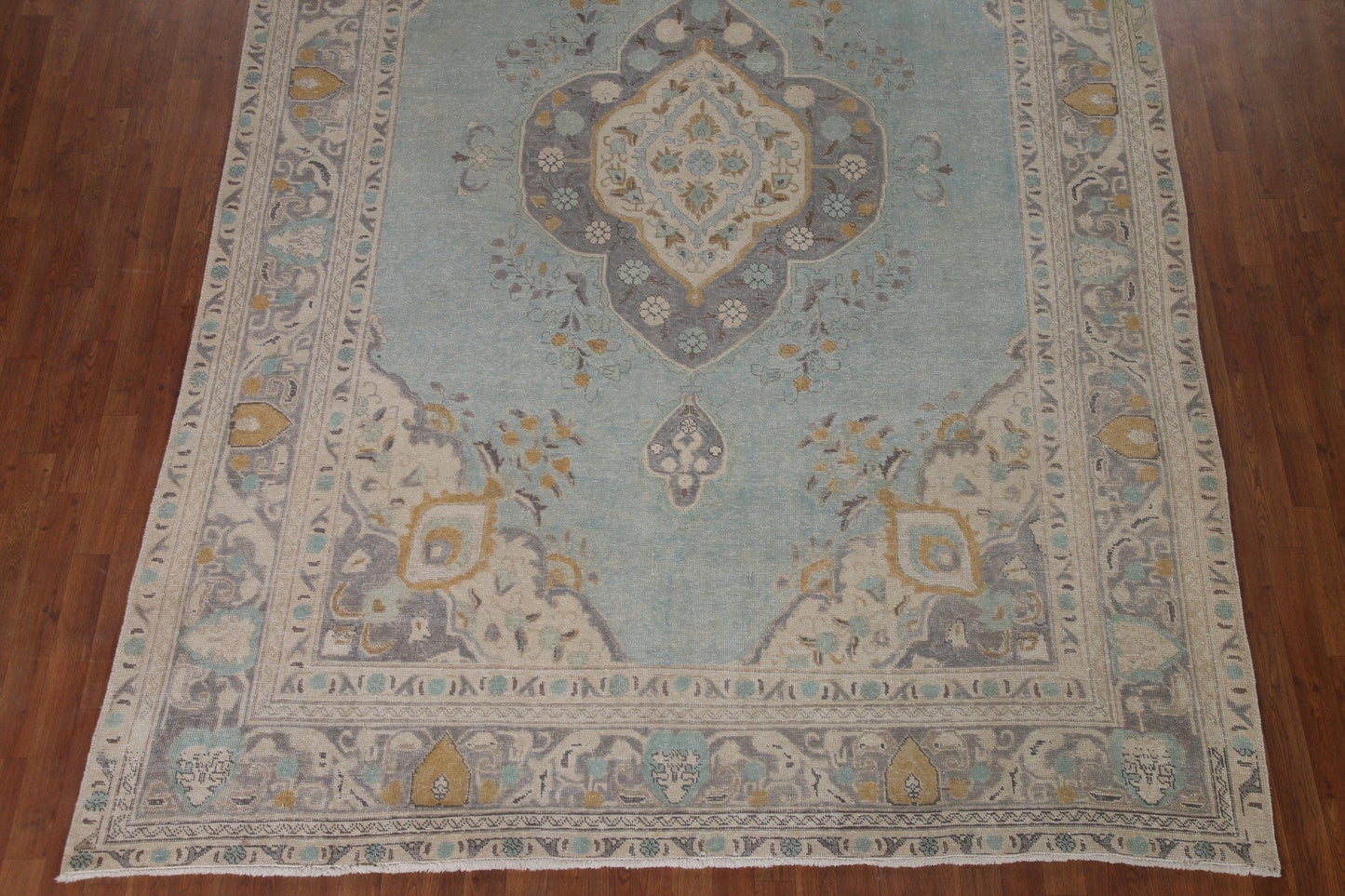 Distressed Over-Dyed Tabriz Persian Area Rug 8x11