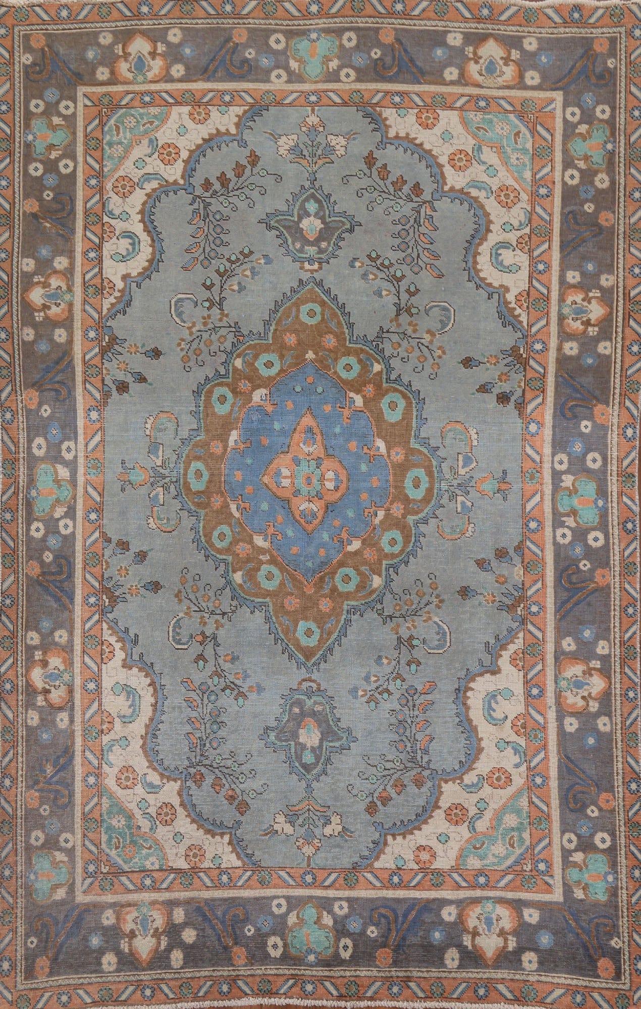 Vintage Tabriz Persian Area Rug 6x9