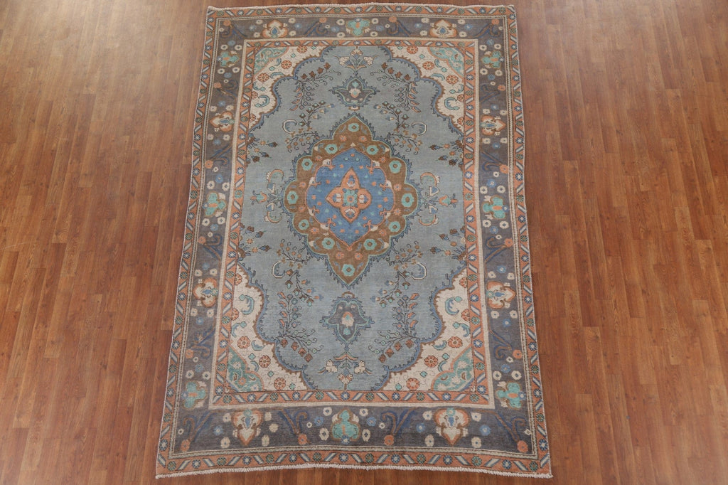 Vintage Tabriz Persian Area Rug 6x9