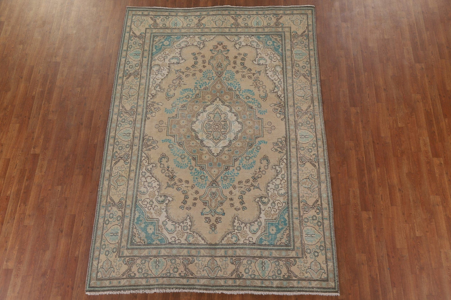 Distressed Tabriz Persian Area Rug 6x9