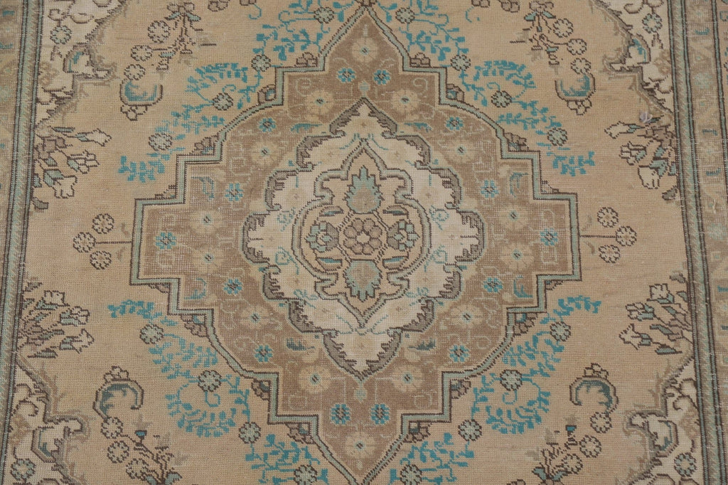 Distressed Tabriz Persian Area Rug 6x9