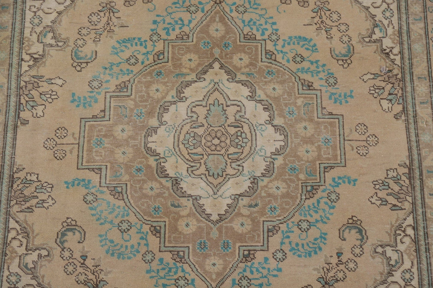 Distressed Tabriz Persian Area Rug 6x9