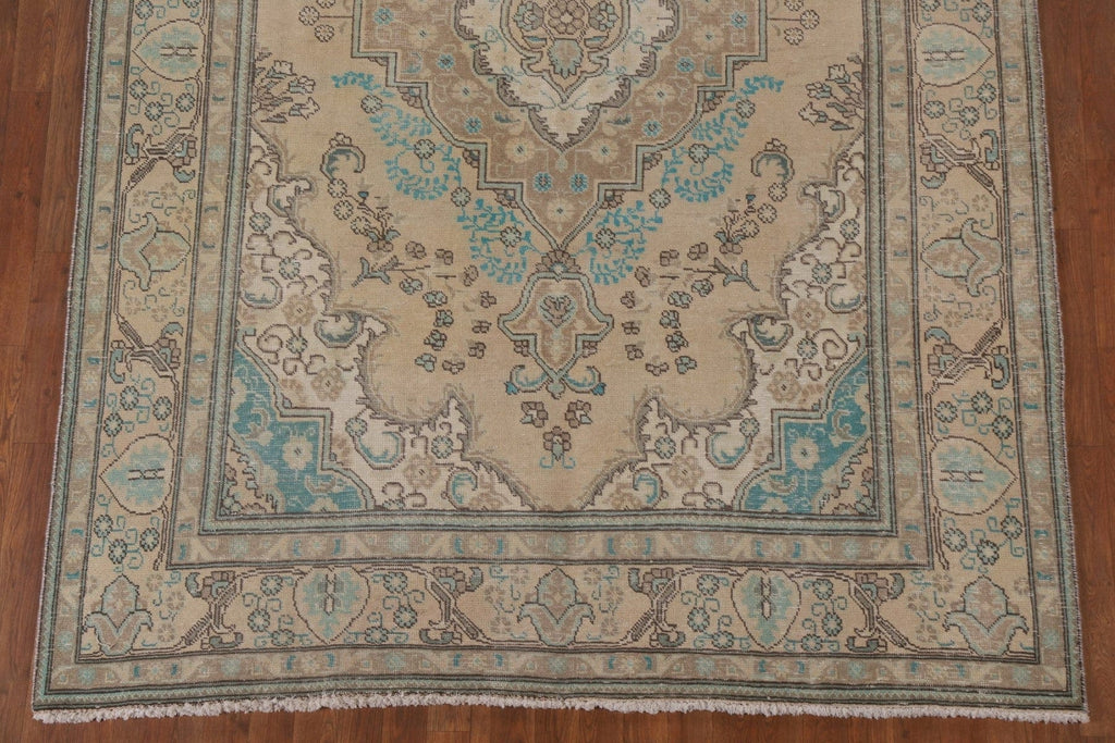 Distressed Tabriz Persian Area Rug 6x9