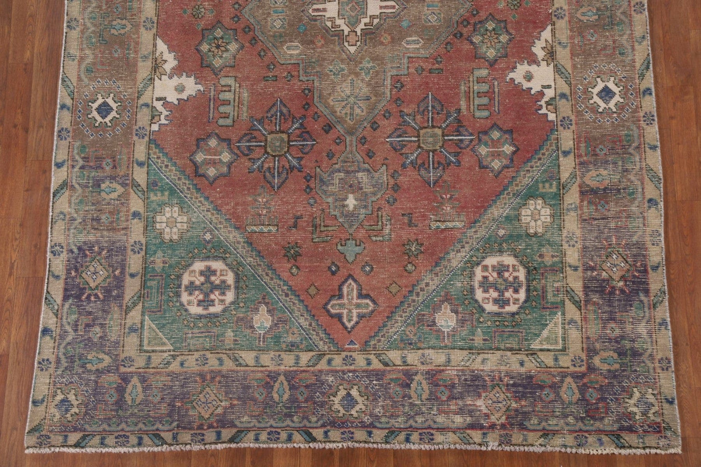 Distressed Tabriz Persian Area Rug 7x10