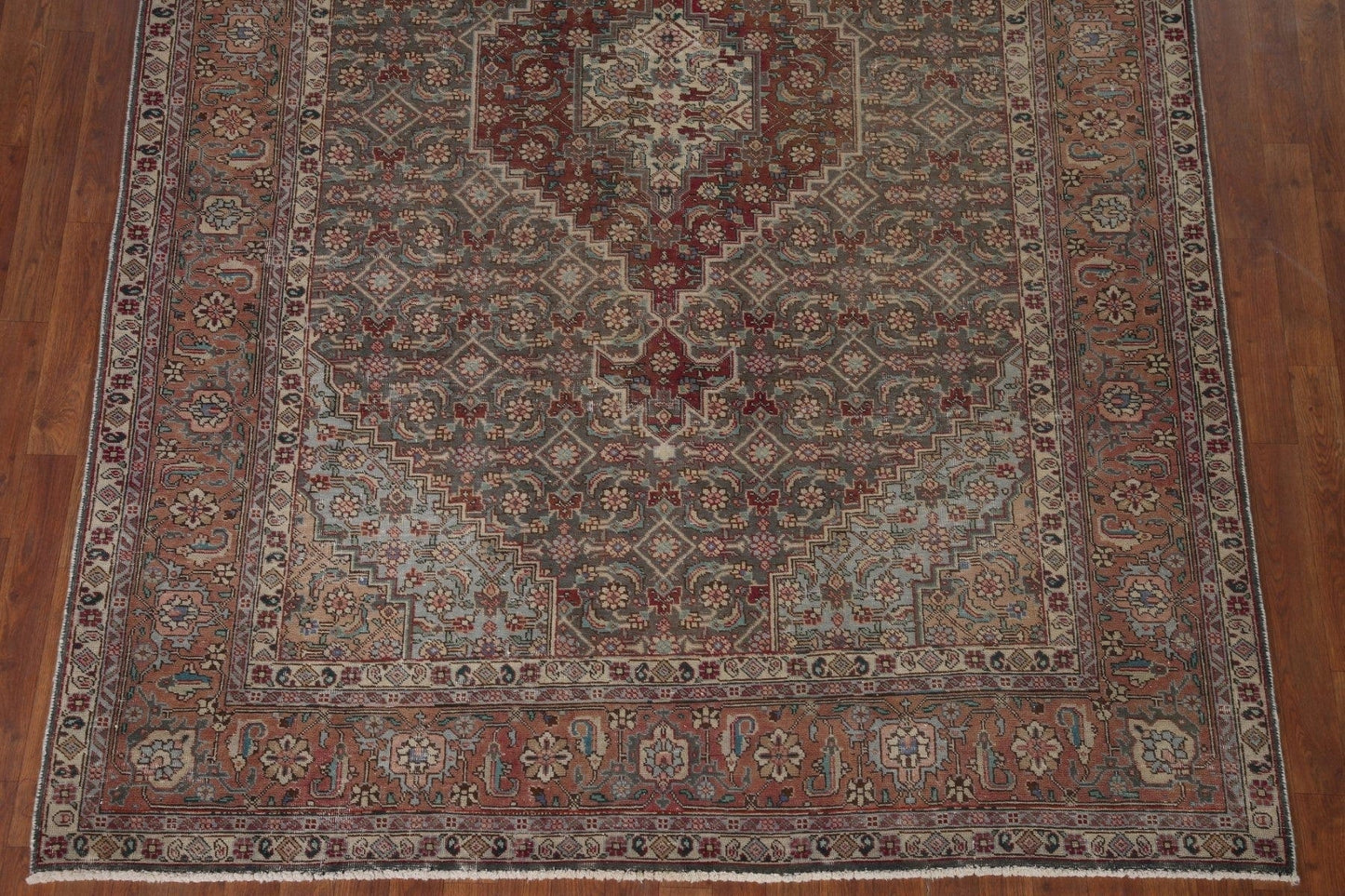 Distressed Wool Tabriz Persian Area Rug 7x10