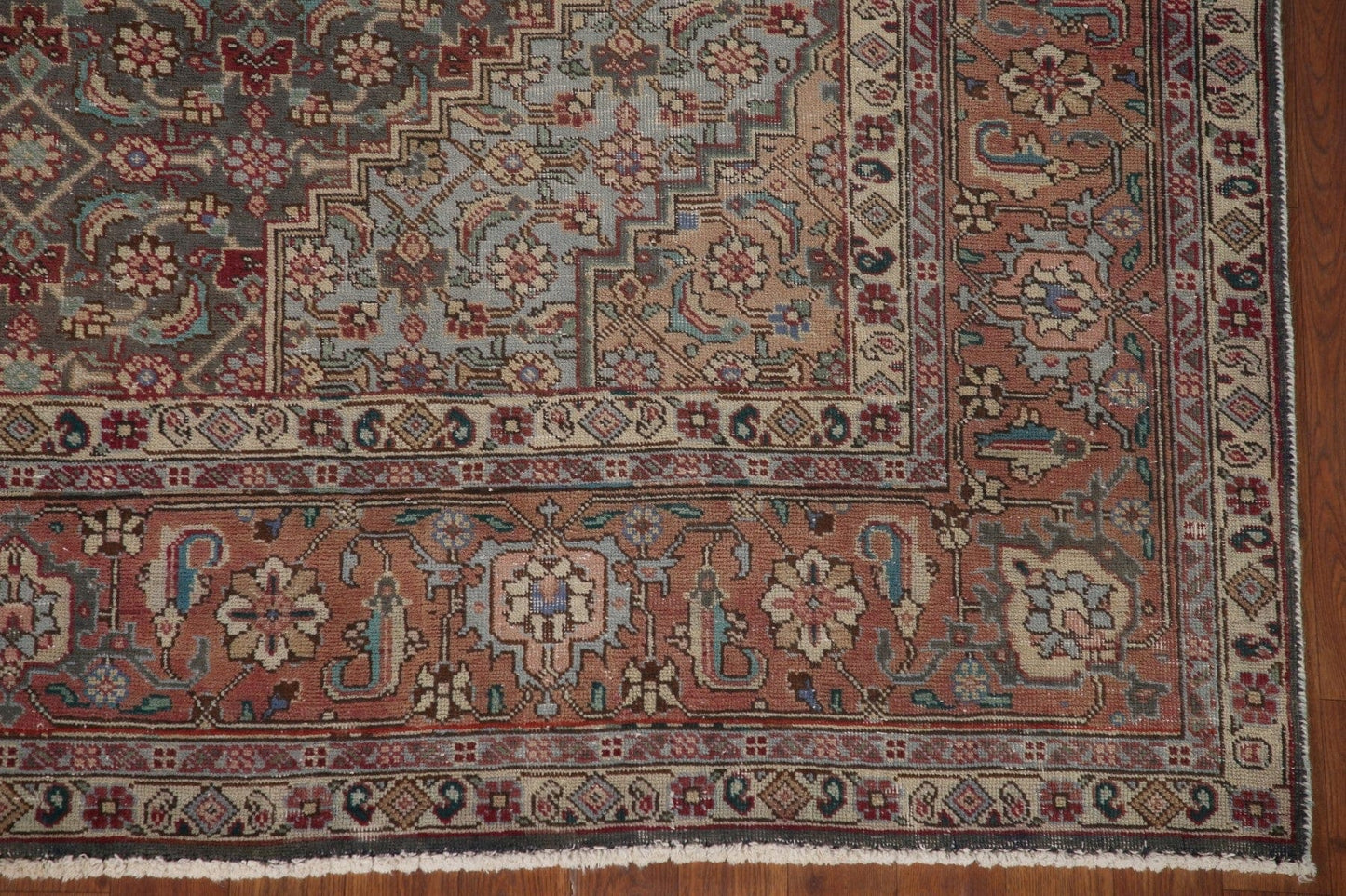 Distressed Wool Tabriz Persian Area Rug 7x10