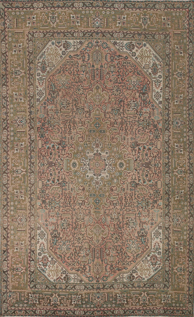 Distressed Tabriz Persian Area Rug 6x9