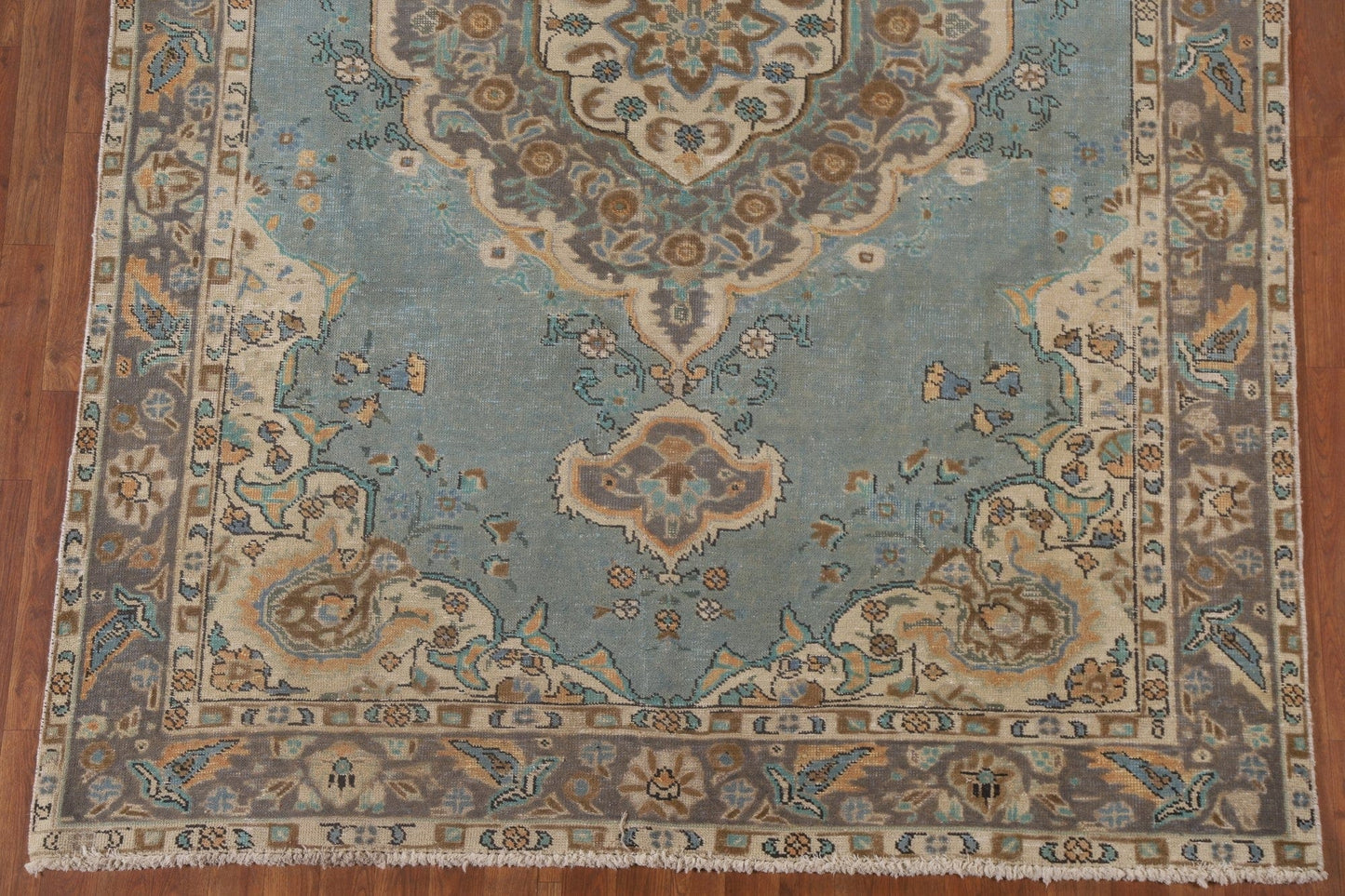 Distressed Tabriz Persian Area Rug 6x9