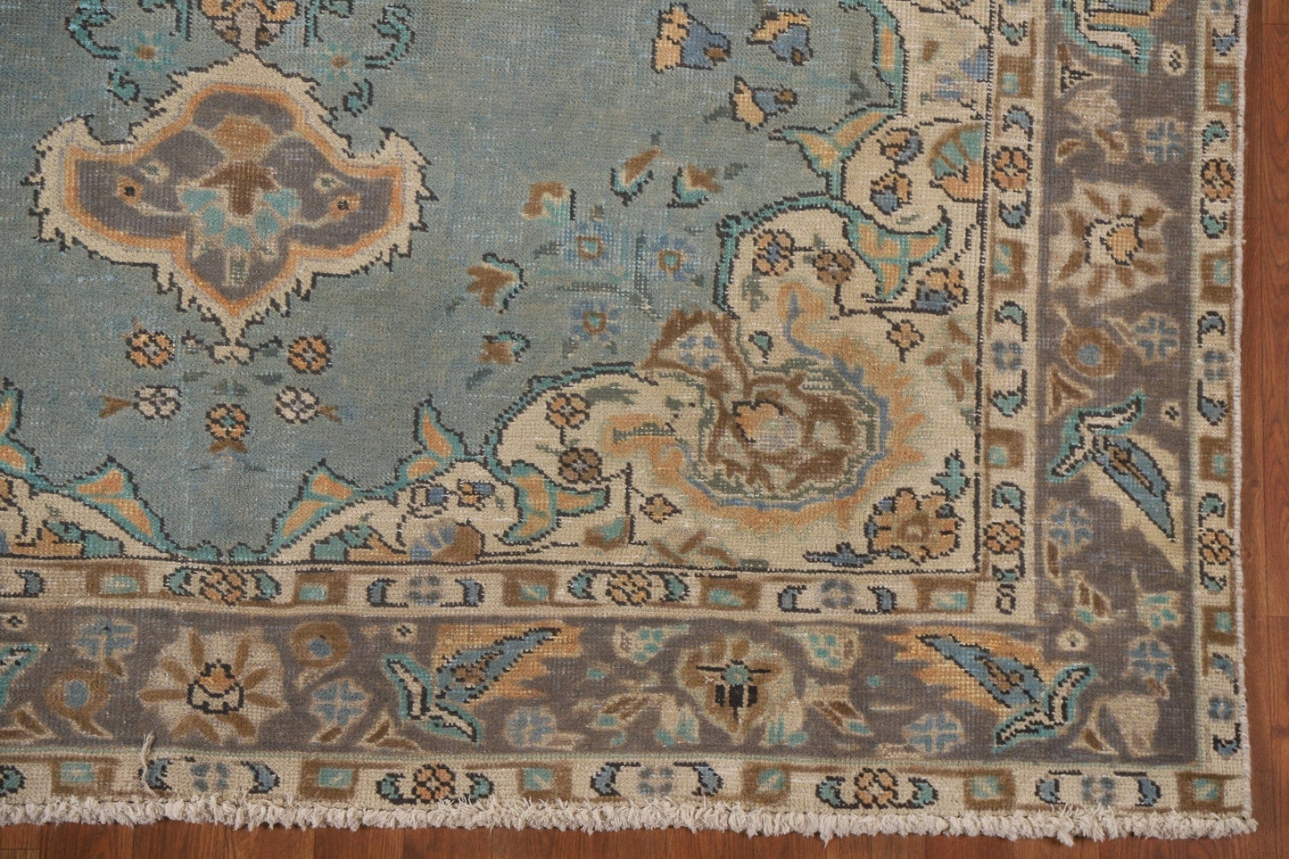 Distressed Tabriz Persian Area Rug 6x9