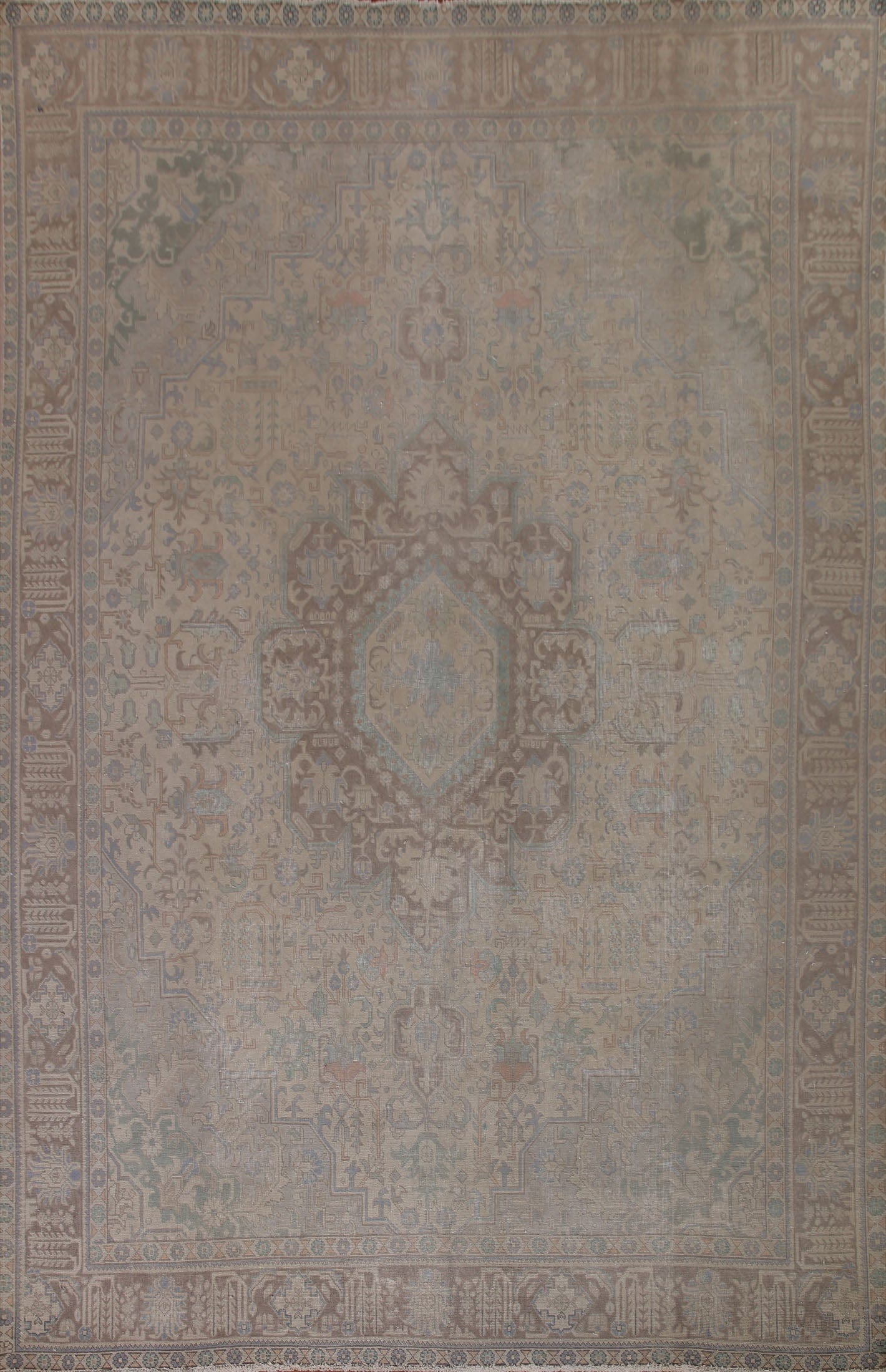 Antique Distressed Tabriz Persian Area Rug 10x13