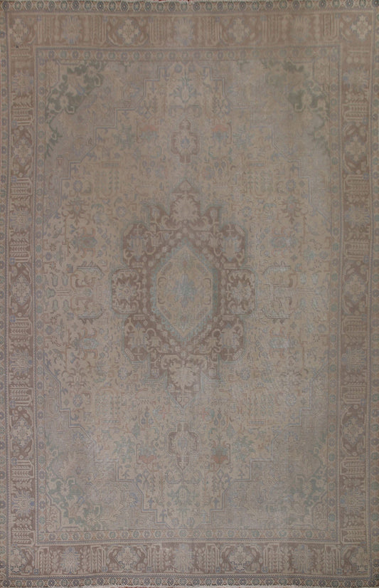 Antique Distressed Tabriz Persian Area Rug 10x13