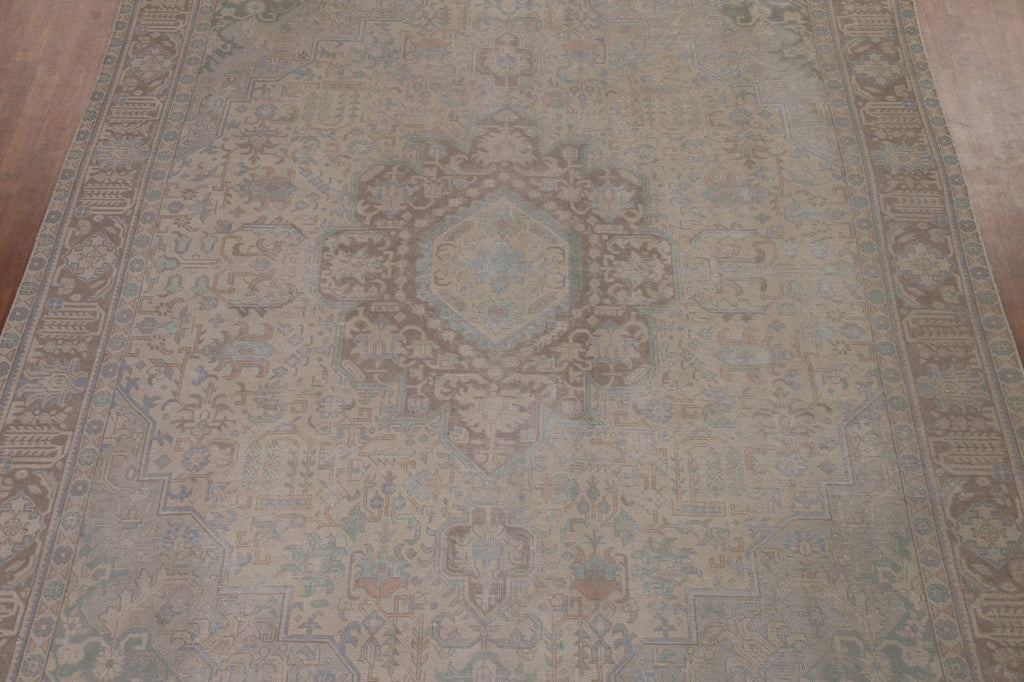 Antique Distressed Tabriz Persian Area Rug 10x13