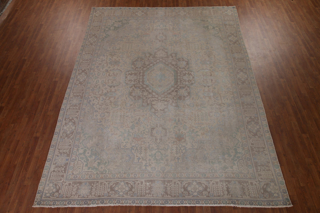 Antique Distressed Tabriz Persian Area Rug 10x13