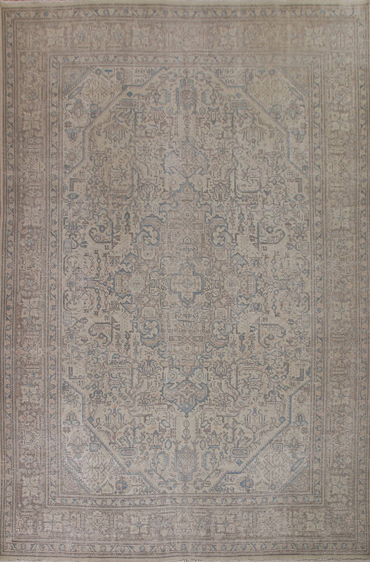 Wool Distressed Tabriz Persian Area Rug 10x12