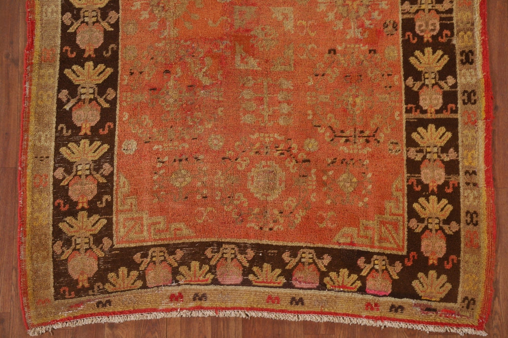 Pre-1900 Vegetable Dye Khotan Antique Area Rug 4x8