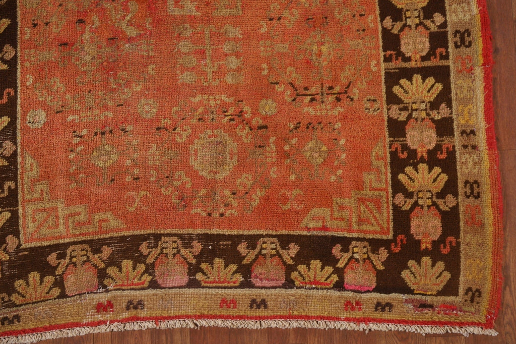 Pre-1900 Vegetable Dye Khotan Antique Area Rug 4x8