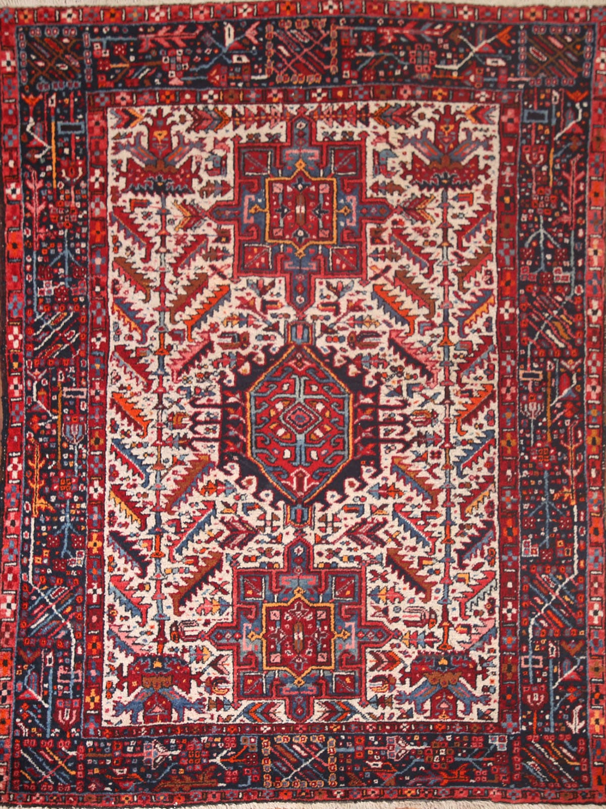 Tribal Gharajeh Persian Area Rug 5x6