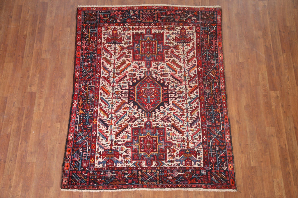 Tribal Gharajeh Persian Area Rug 5x6