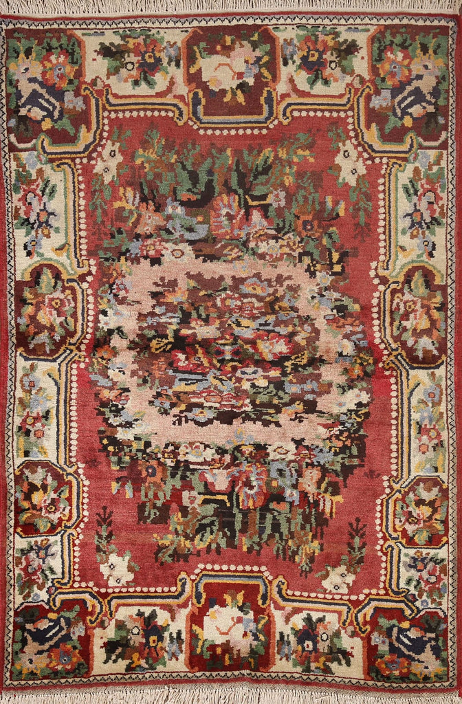 Vegetable Dye Bakhtiari Persian Area Rug 4x5