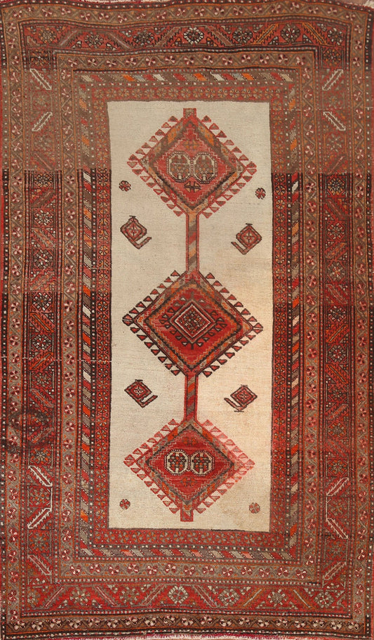 Antique Malayer Vegetable Dye Persian Rug 4x7