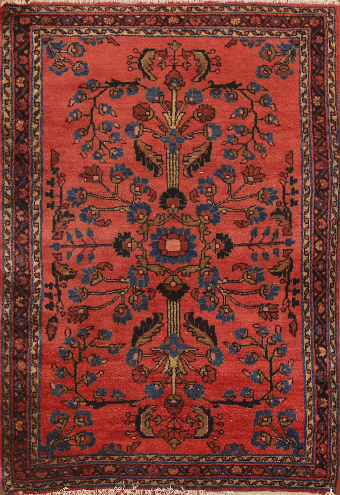 Vegetable Dye Antique Lilian Persian Area Rug 4x5