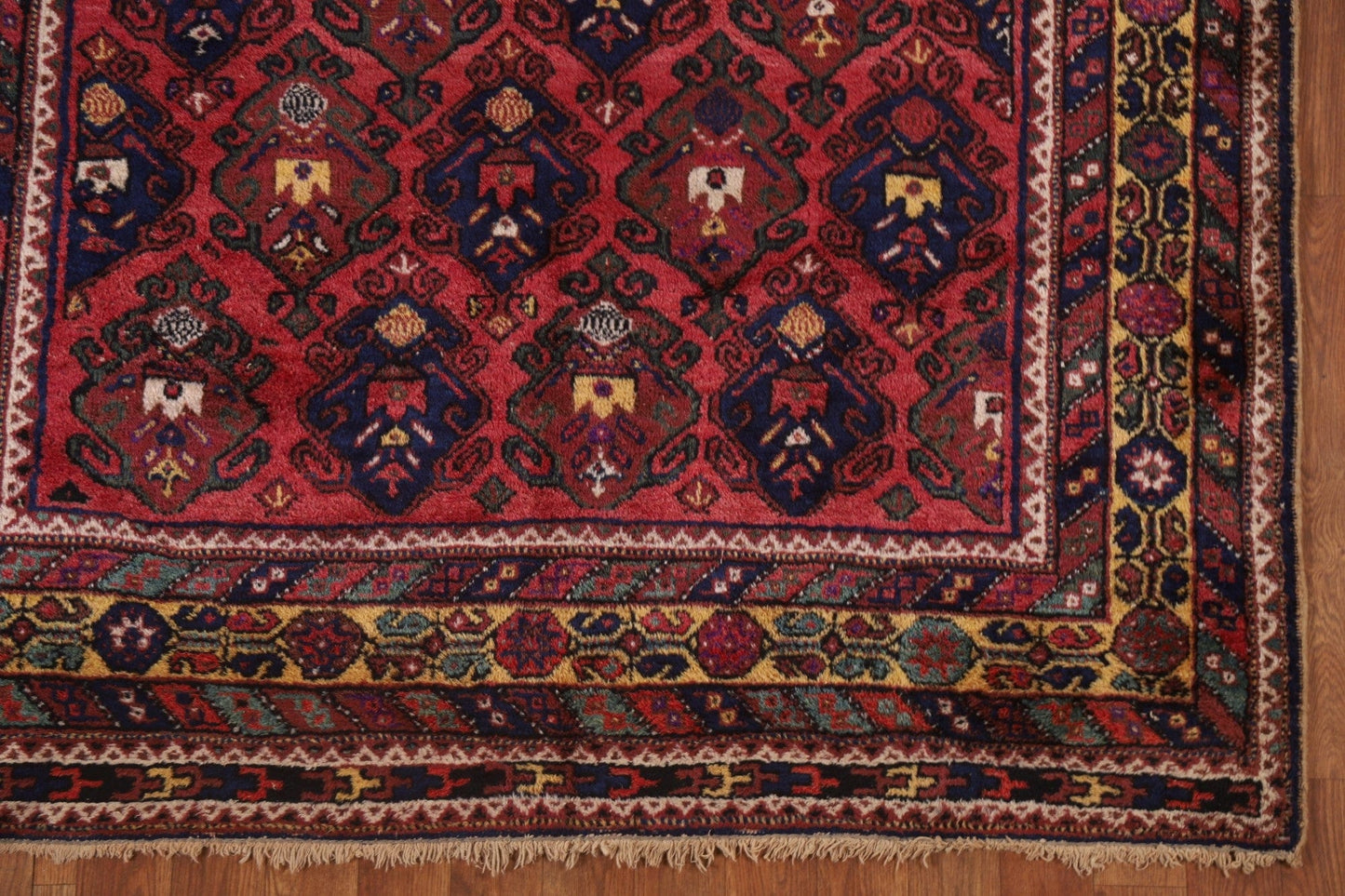 Antique Vegetable Dye Sirjan Persian Area Rug 5x6