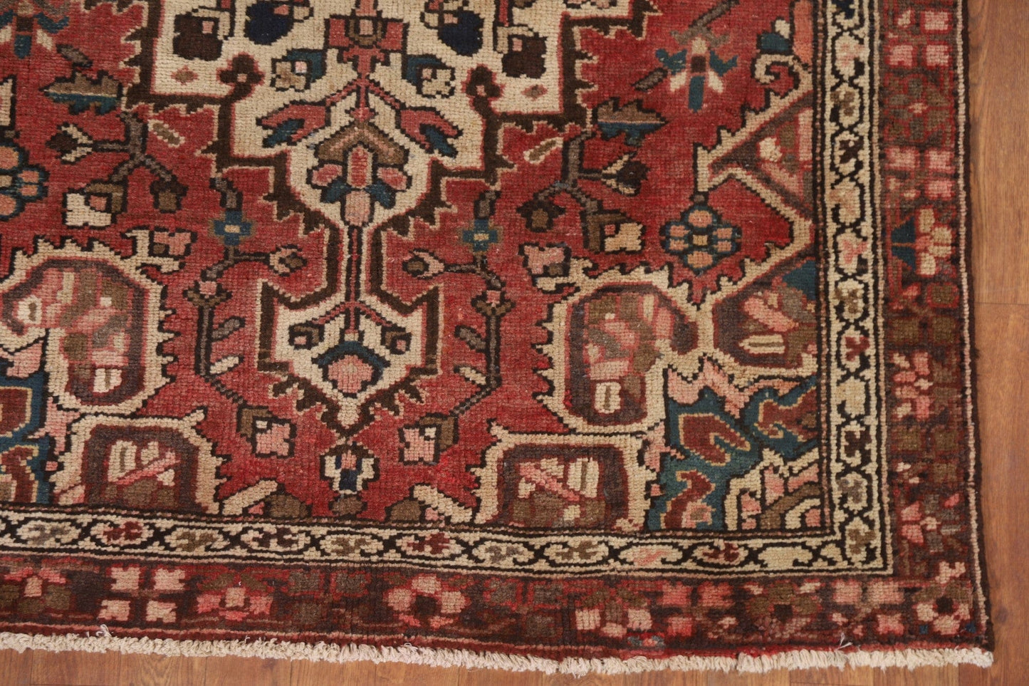 Geometric Hamedan Persian Area Rug 4x6