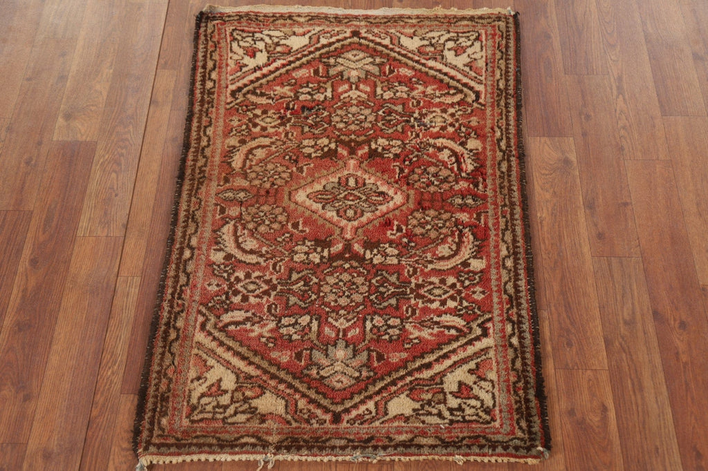 Vintage Wool Hamedan Persian Rug 2x3