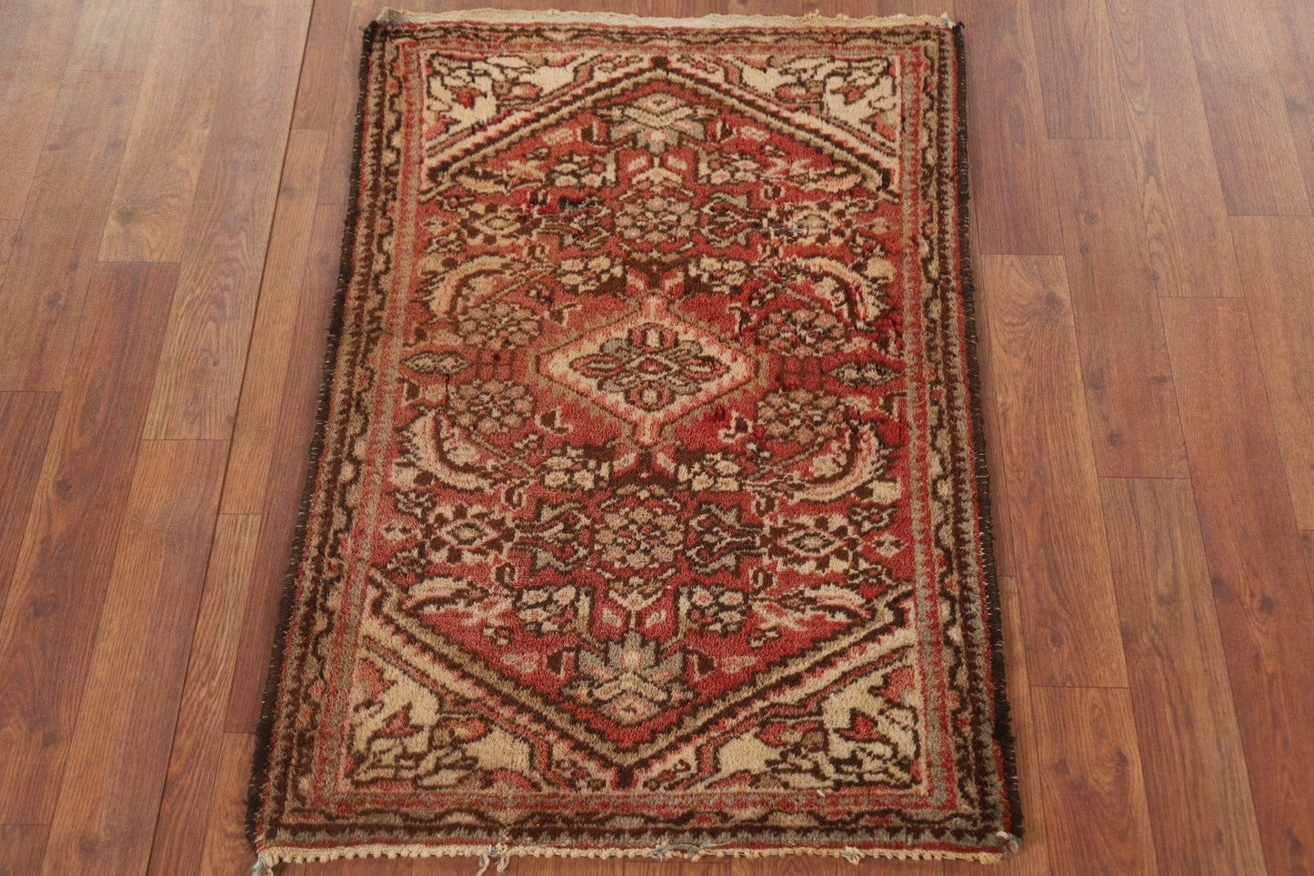 Vintage Wool Hamedan Persian Rug 2x3