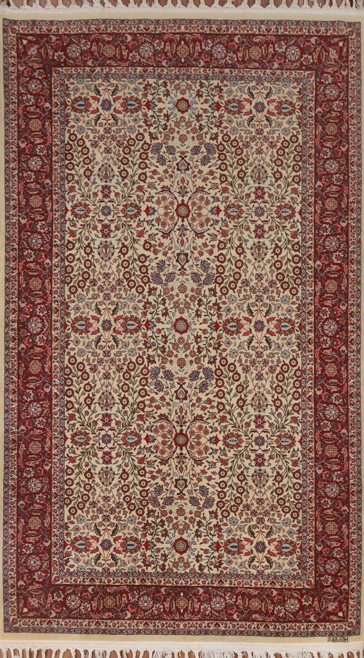 Vegetable Dye Hereke Turkish Area Rug 5x8