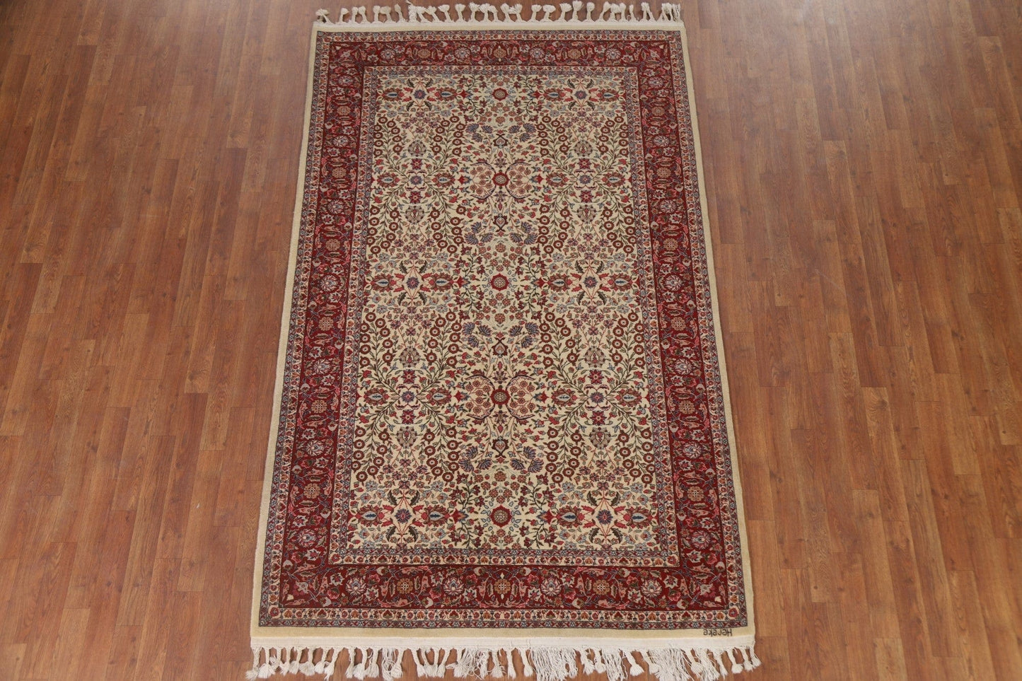 Vegetable Dye Hereke Turkish Area Rug 5x8