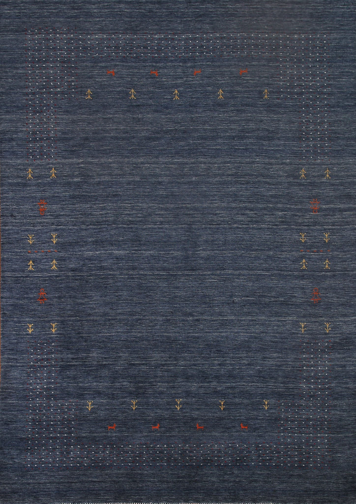 Navy Blue Gabbeh Oriental Area Rug 8x10