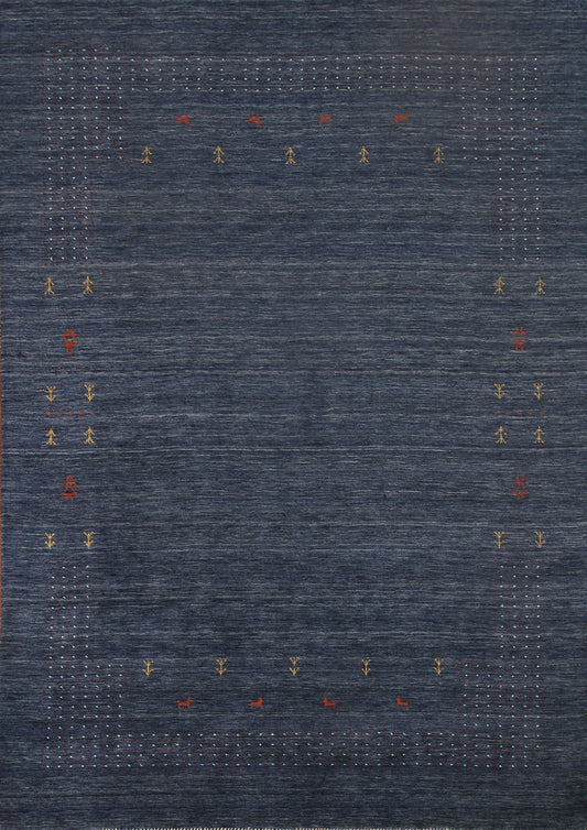 Navy Blue Gabbeh Oriental Area Rug 8x10