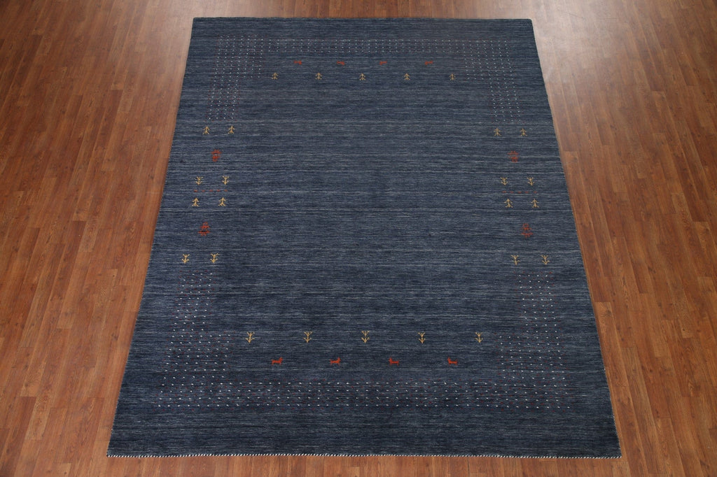 Navy Blue Gabbeh Oriental Area Rug 8x10