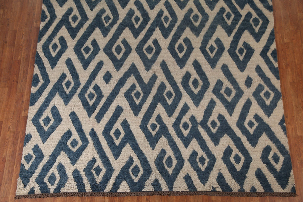 Geometric Moroccan Shaggy Oriental Area Rug 8x10