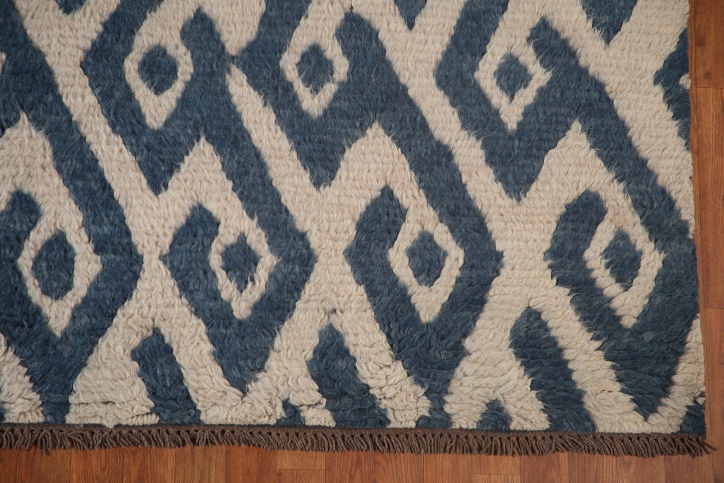 Geometric Moroccan Shaggy Oriental Area Rug 8x10