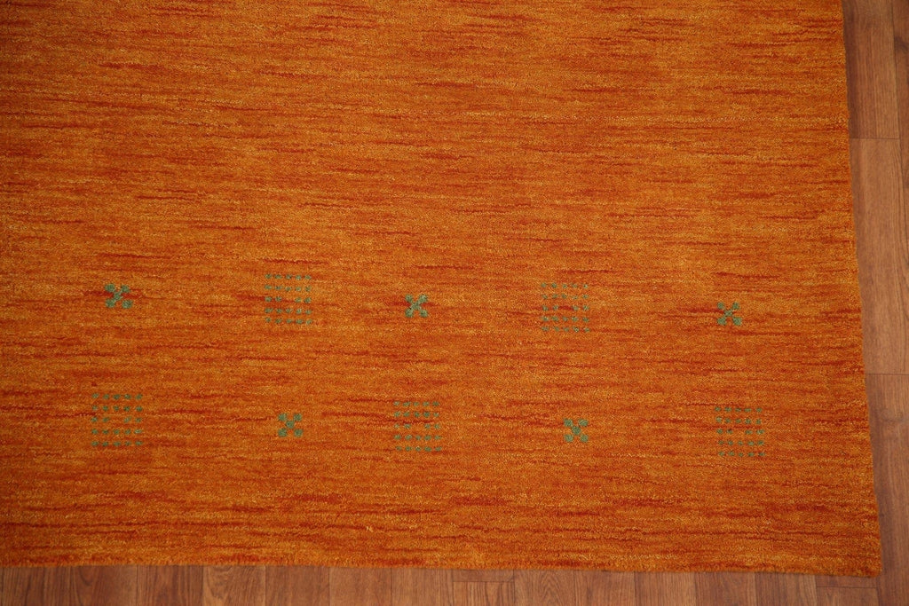 Orange Gabbeh Oriental Area Rug 8x10