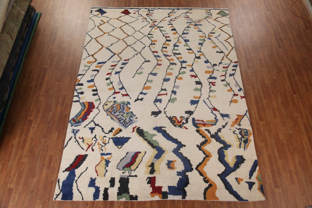 Handmade Wool Moroccan Area Rug 9x12