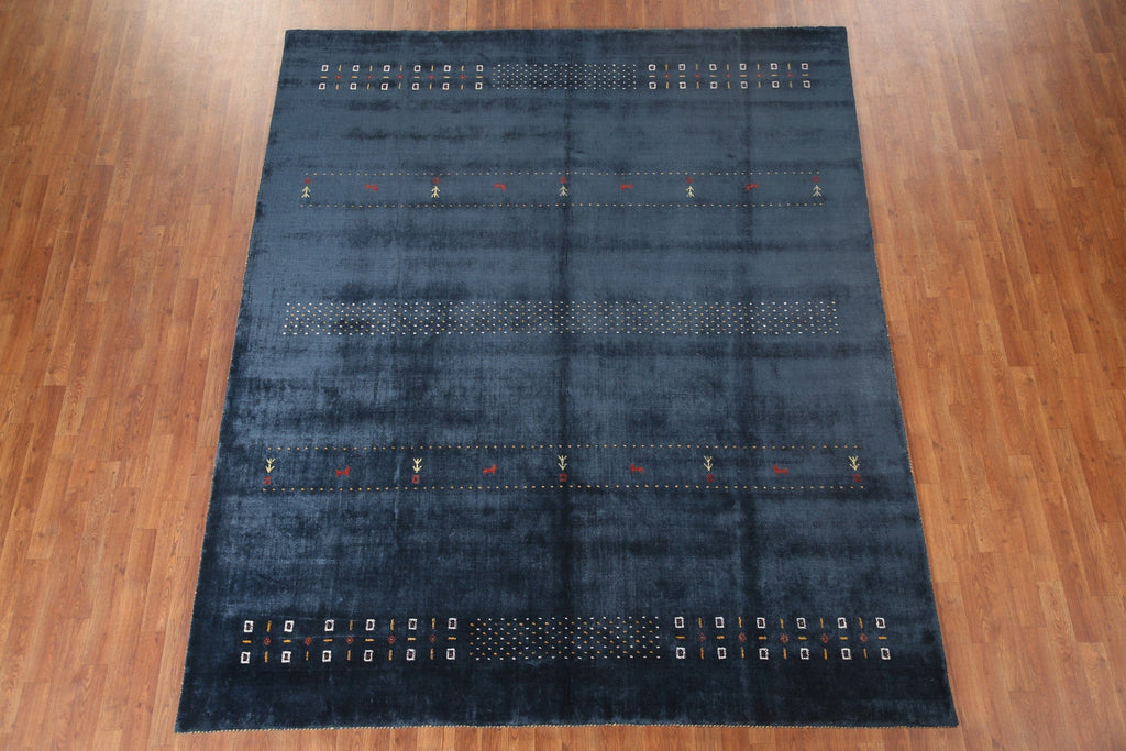 Navy Blue Gabbeh Oriental Area Rug 8x10