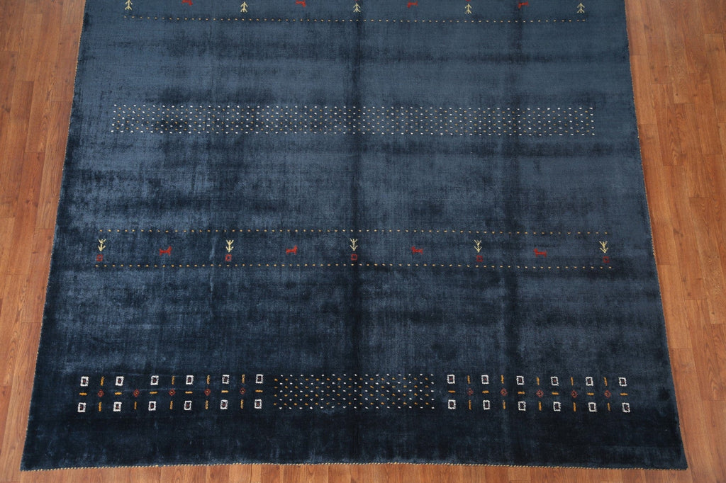 Navy Blue Gabbeh Oriental Area Rug 8x10