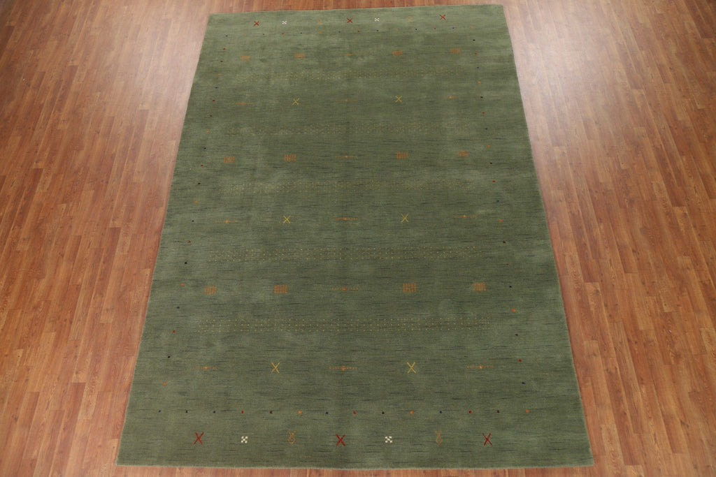 Green Gabbeh Oriental Area Rug 8x11