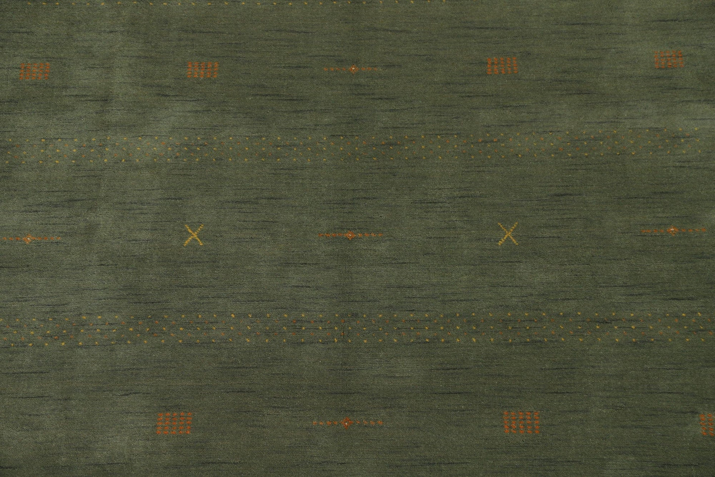 Green Gabbeh Oriental Area Rug 8x11