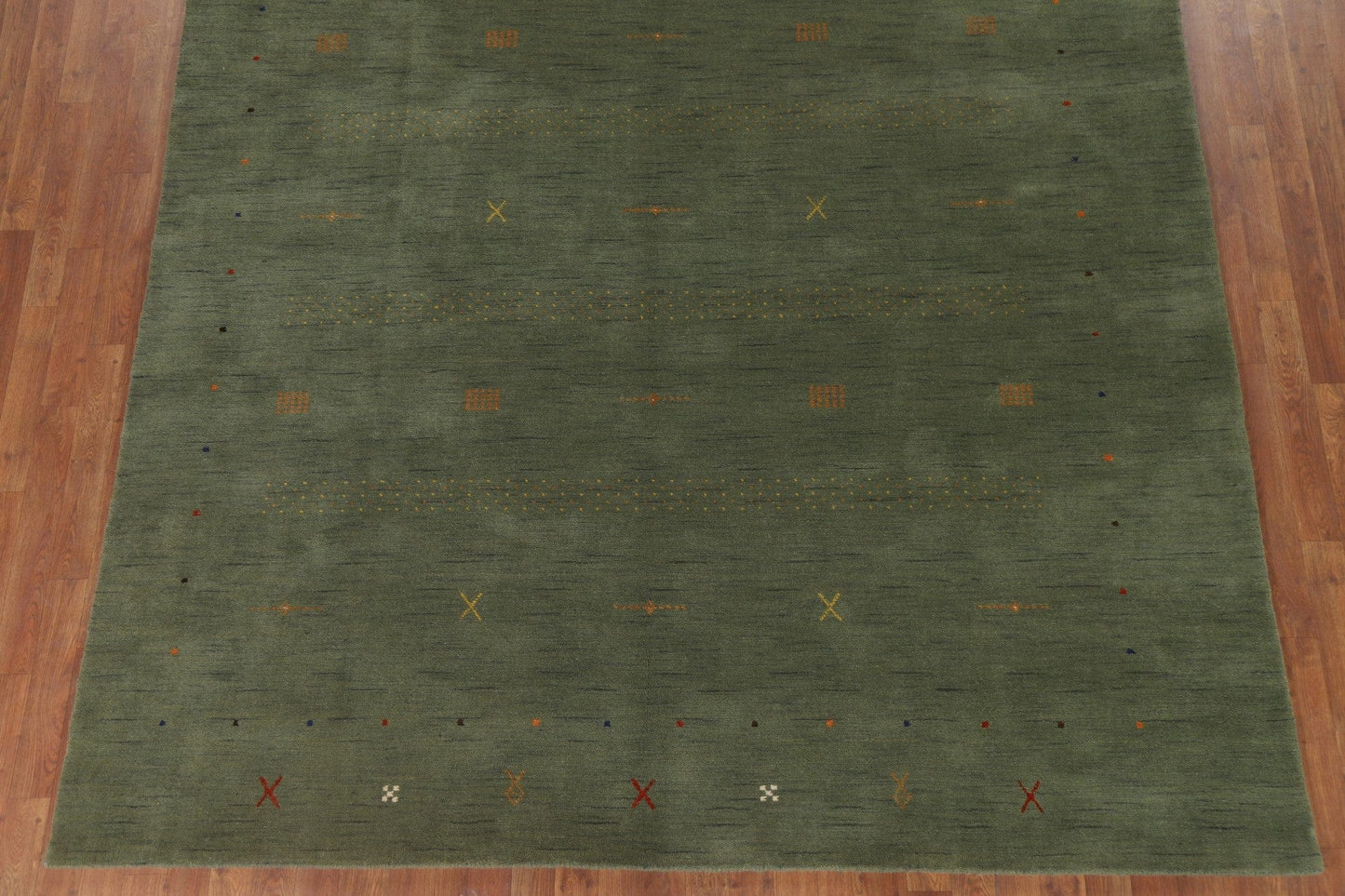 Green Gabbeh Oriental Area Rug 8x11