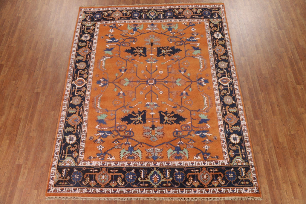 Orange Heriz Serapi Oriental Area Rug 8x10