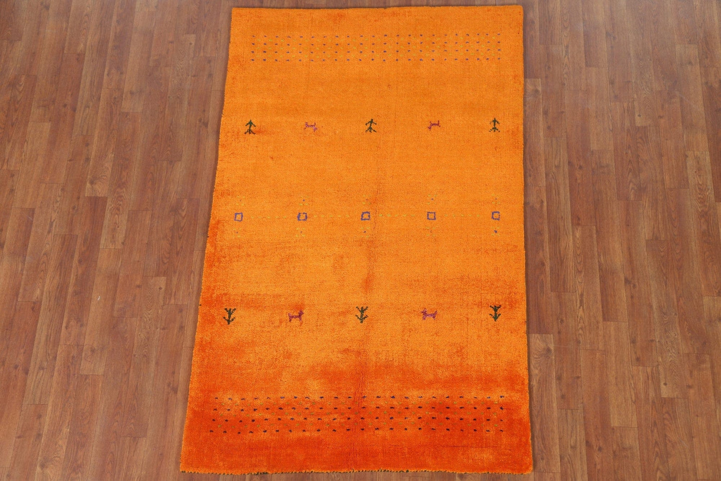 Silk Gabbeh Lori Oriental Area Rug 4x6