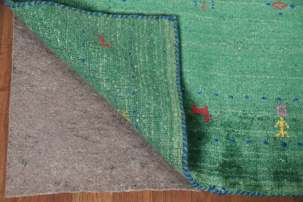 Green Gabbeh Lori Oriental Area Rug 3x5