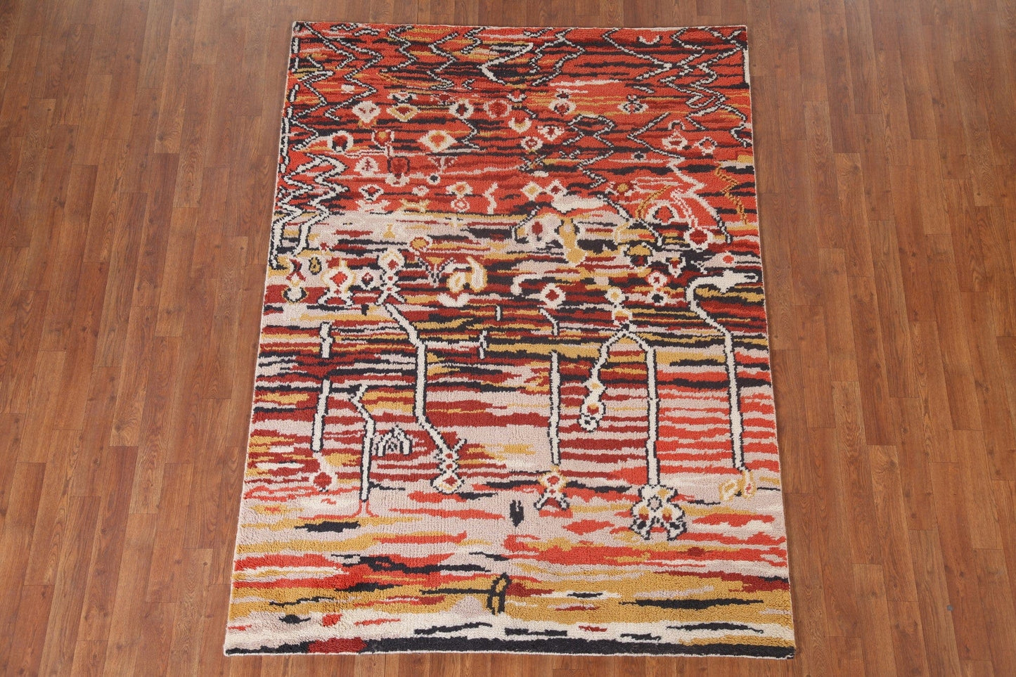 Abstract Moroccan Oriental Area Rug 5x7