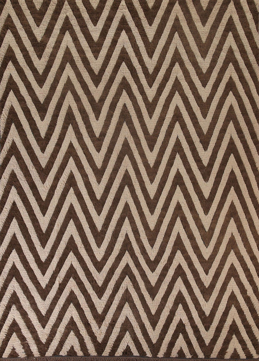 Chevron Moroccan Shaggy Area Rug 8x10