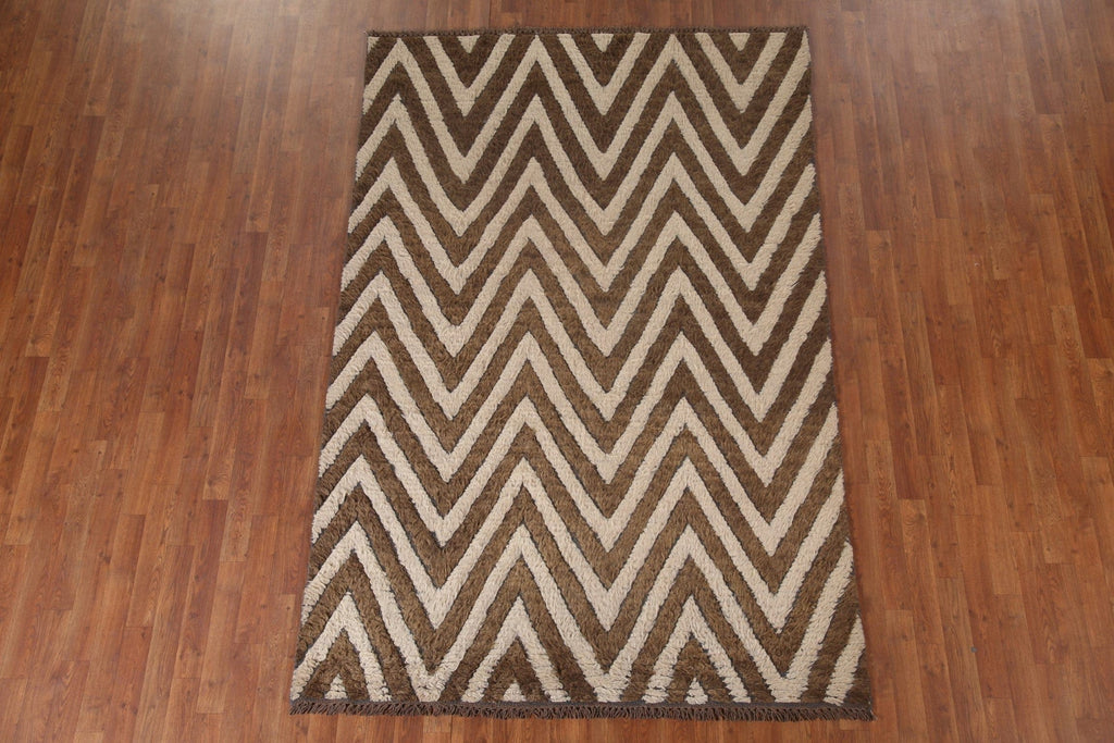 Chevron Moroccan Oriental Area Rug 6x8