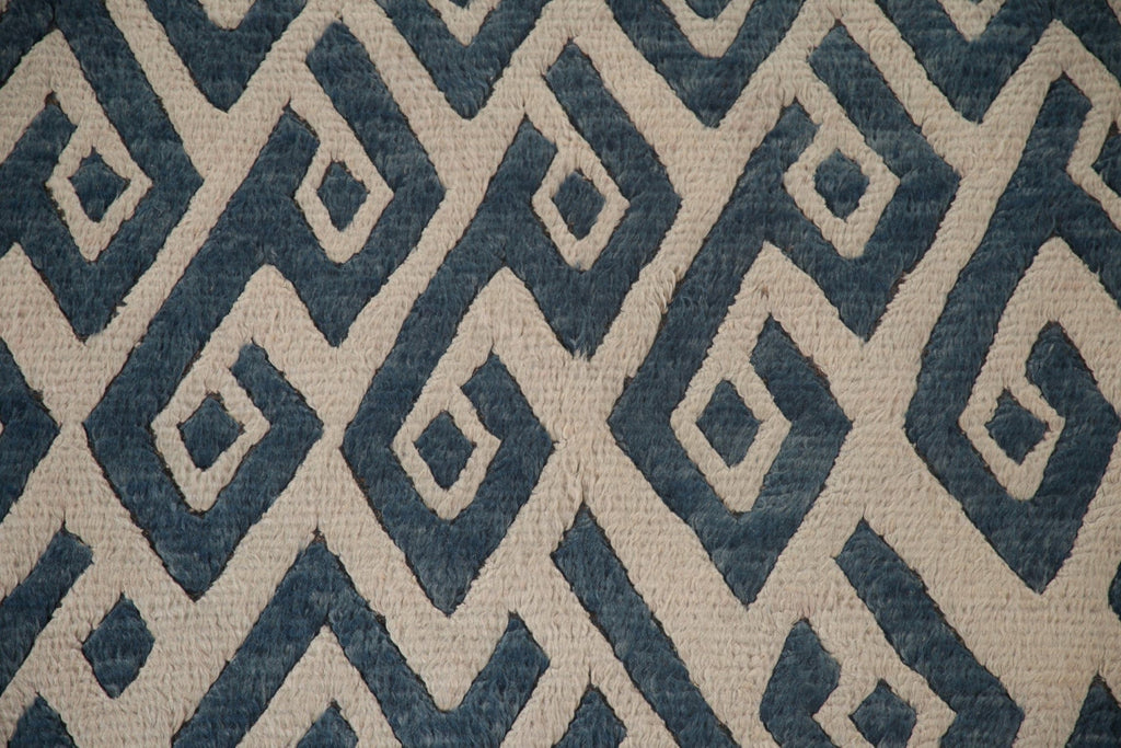 Ivory/ Blue Moroccan Oriental Area Rug 8x10